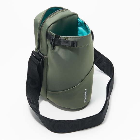 Corkcicle Handbags - Corkcicle Belt Sling Bag with Water Bottle Holder Green